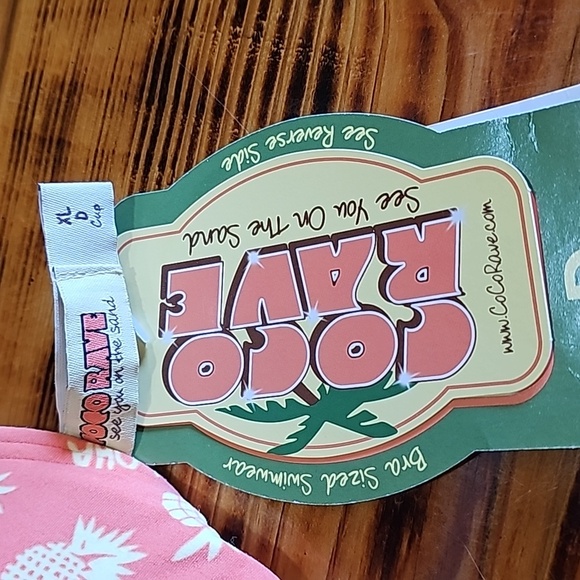 Coco Rave bikini top size XL cup size D NWT - Picture 3 of 5